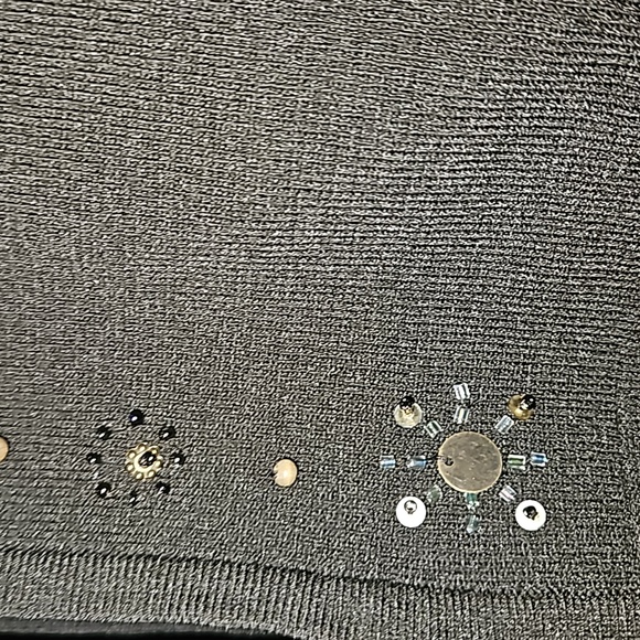 Sandra Darren | Olive Green Cropped Beaded Cardigan | Size 12 - Picture 3 of 6